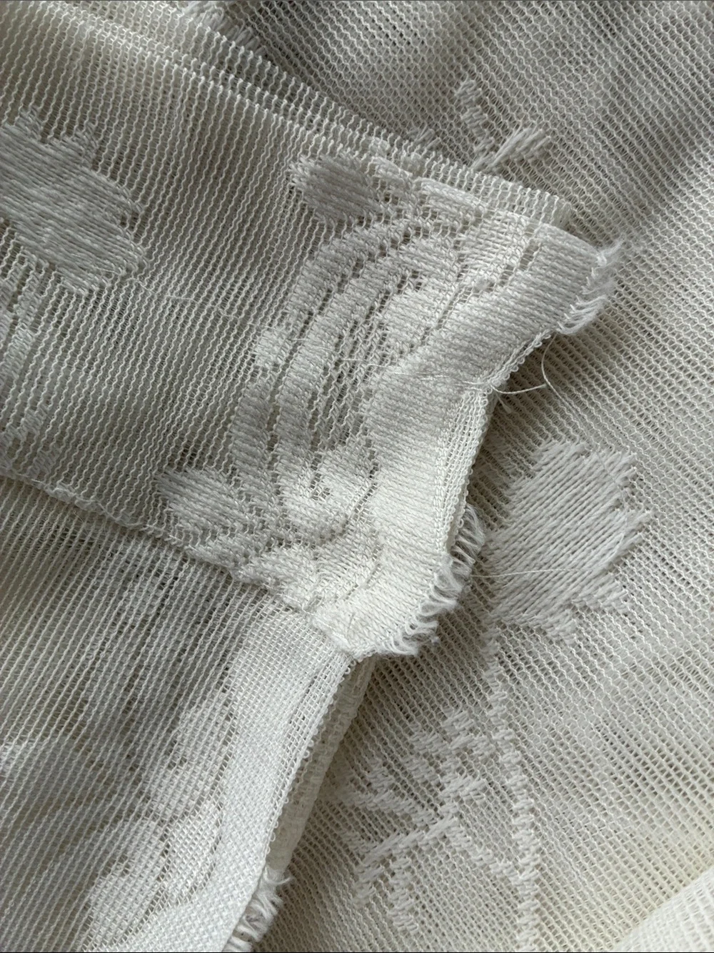 Sheer Lace Floral Window Curtain Panel - Cream 8 Panels 58x86 each